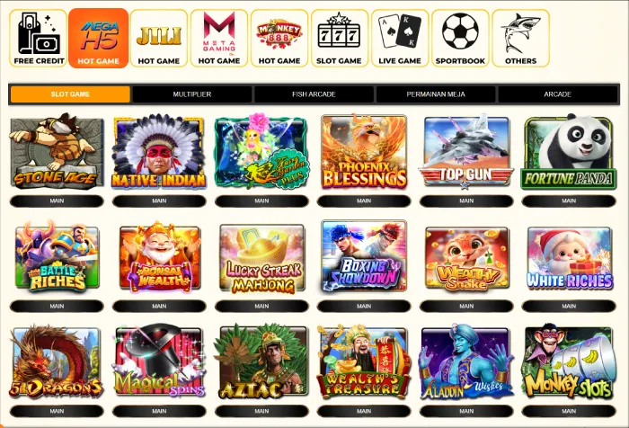 Pilihan permainan slot dan hot games di platform Oren33